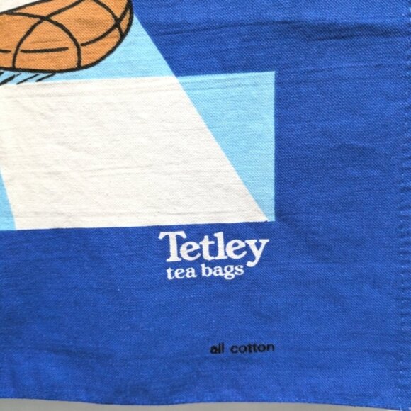 Vintage Tetley Tea Bags Kitchen Towel Gaffer Tea Folk 100% Cotton Collectable - Picture 4 of 6